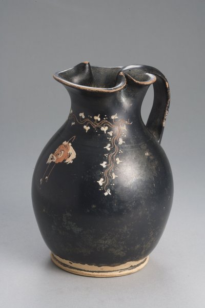 Gnathian glazed oinochoe, Konnakis Group by Greek